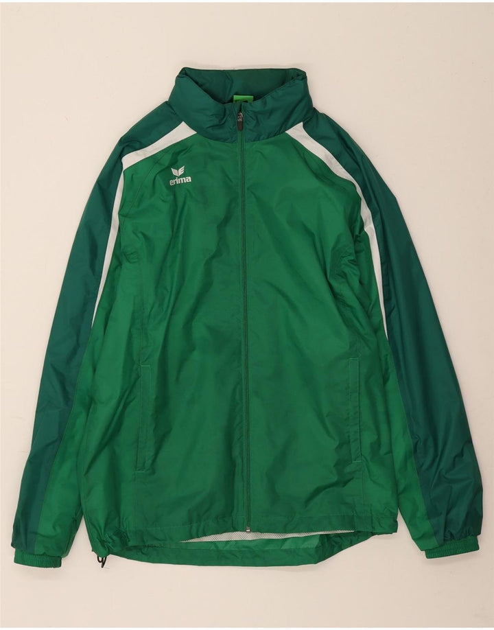 Jachetă de ploaie cu glugă Erima pentru bărbați UK 38 Medium Green Colorblock Poliamidă
