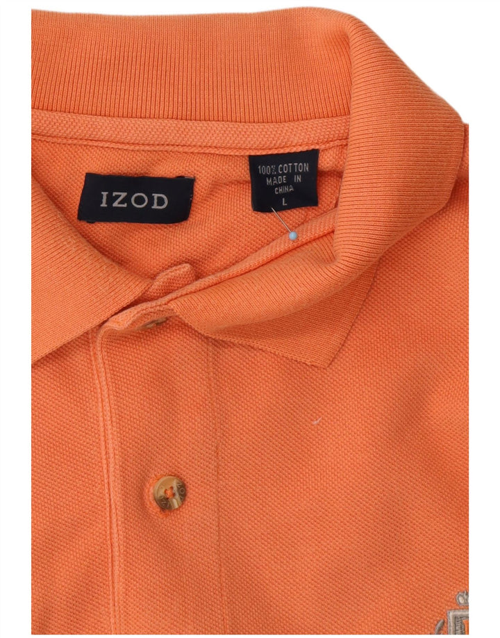 Tricou polo IZOD pentru bărbați, bumbac portocaliu mare