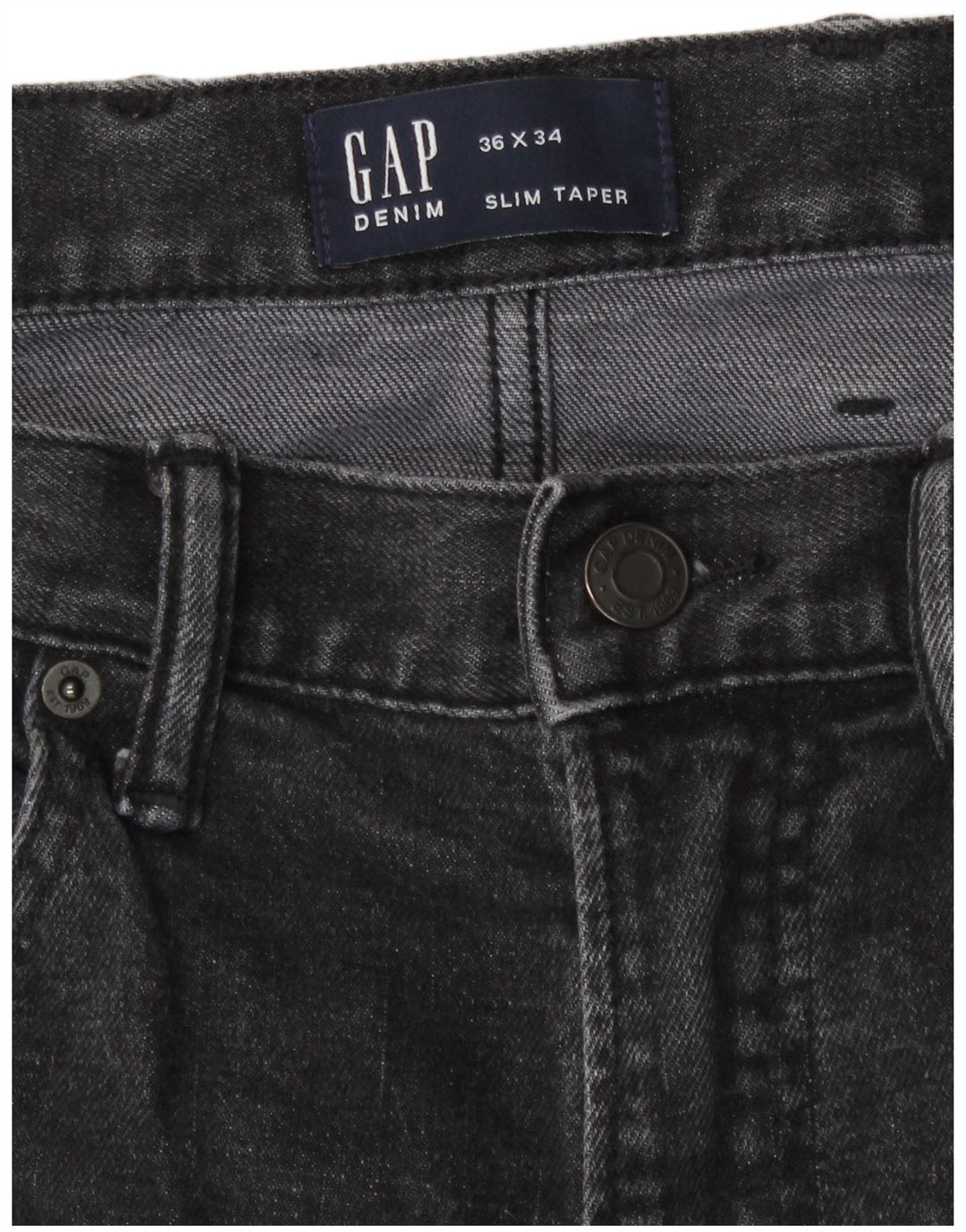Blugi Gap pentru bărbați subțiri conici W36 L34 bumbac gri