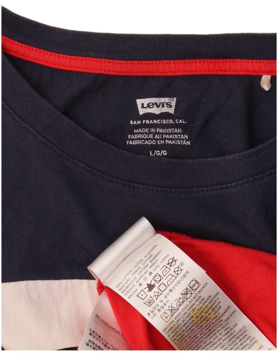 Top cu vestă cu grafică crop LEVI'S pentru femei UK 14, mare, multicolor, color block