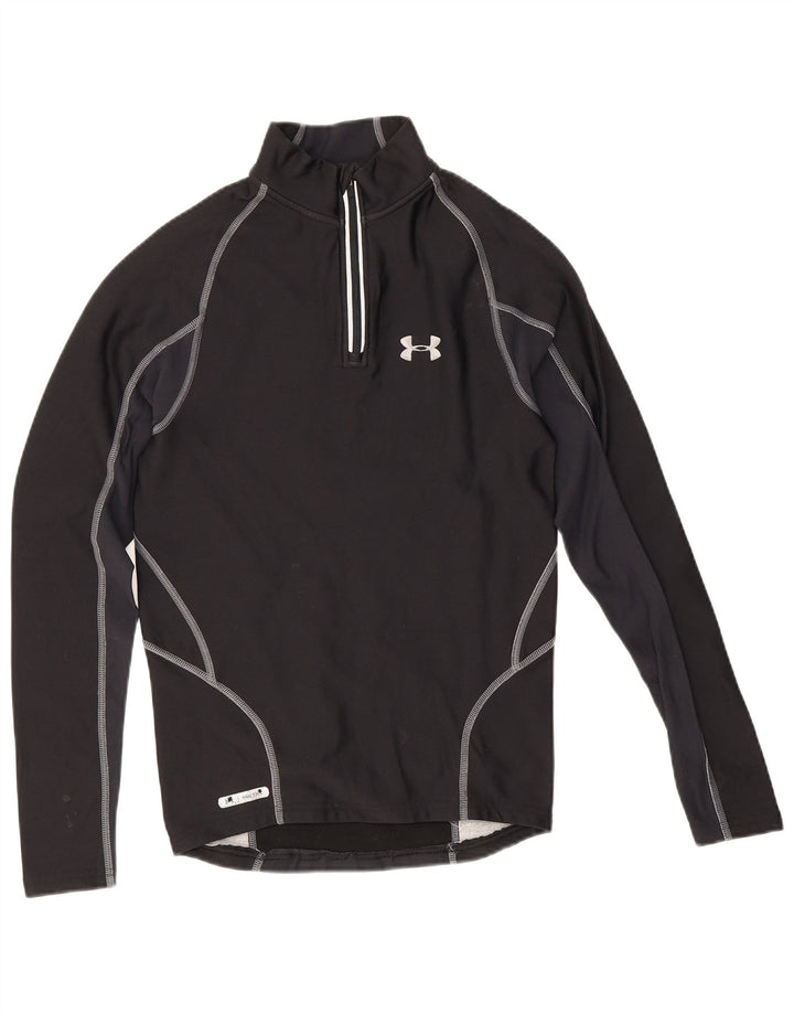 Top de trening Under Armour Cold Gear Graphic Pulover pentru bărbați, mediu negru