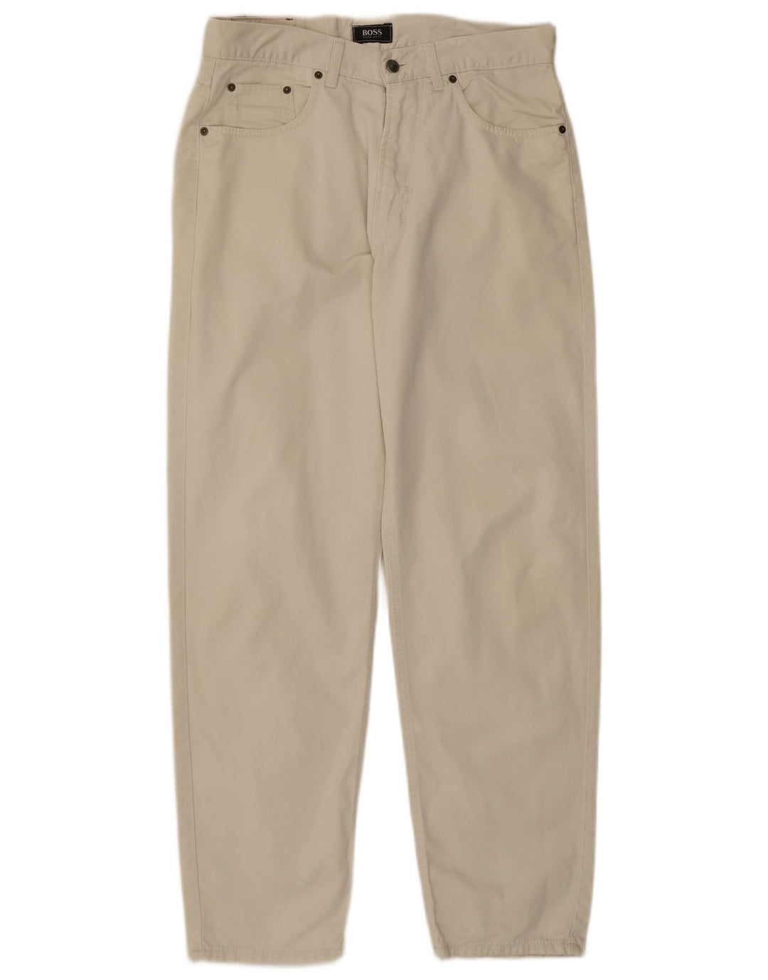 Blugi conici pentru bărbați HUGO BOSS Arkansas W34 L32 bumbac alb