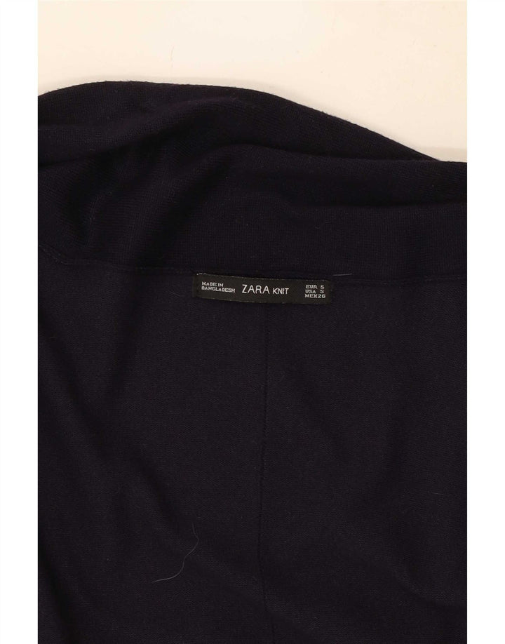 Pulover cardigan deschis pentru femei Zara UK 10 Mic Bleumarin
