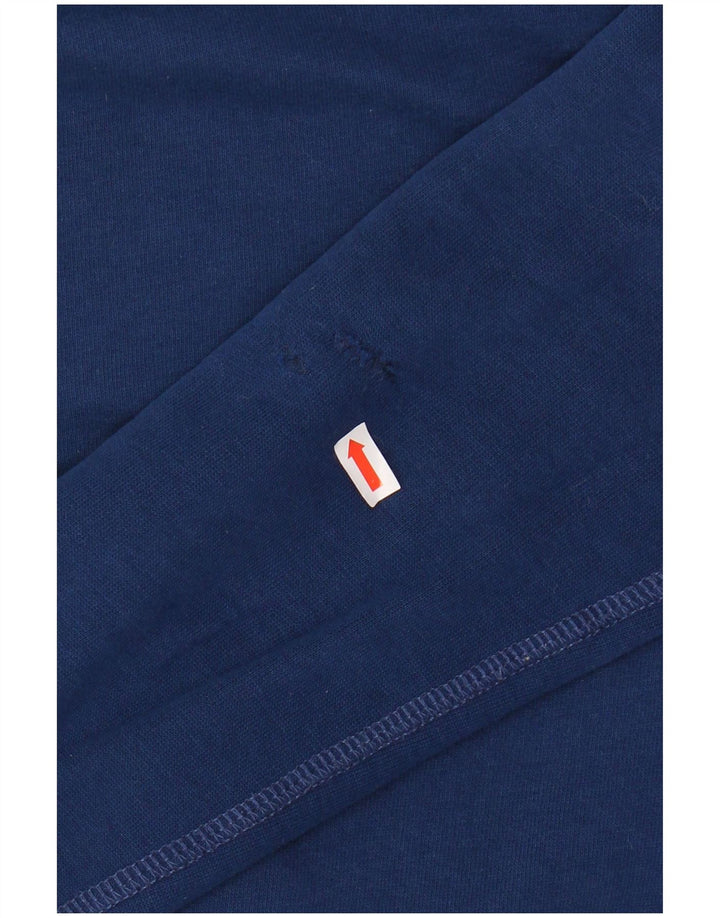 ABERCROMBIE & FITCH Pulover cu glugă cu grafic pentru femei UK 14 Medium Bleumarin