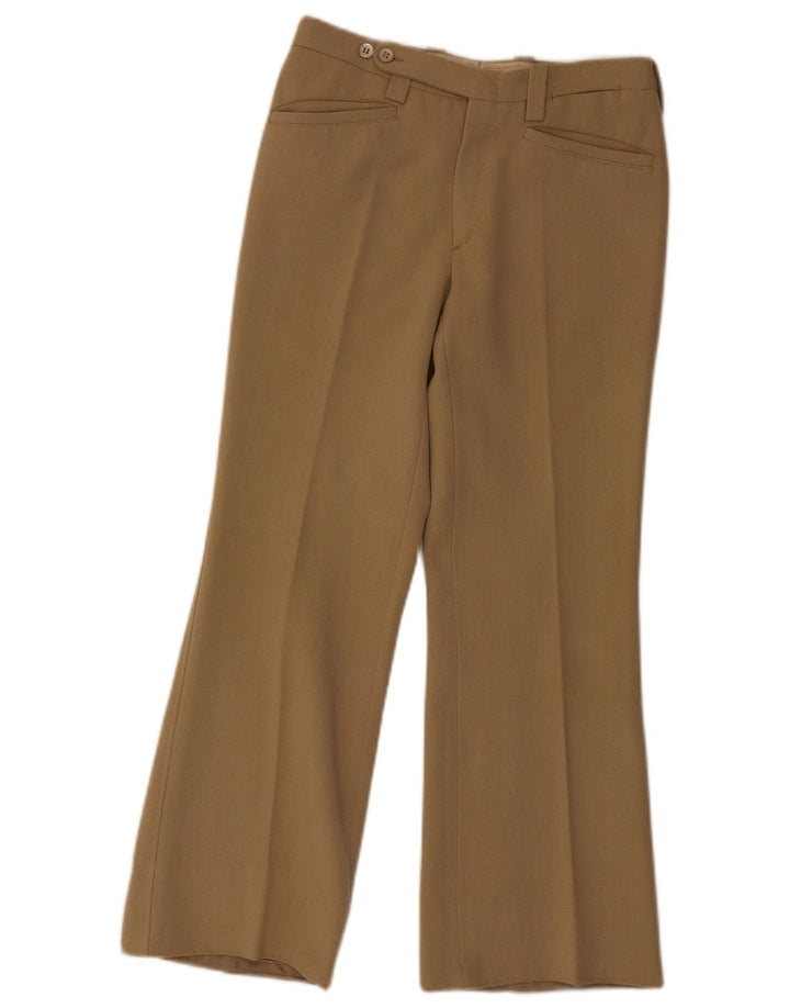 Pantaloni de costum vintage pentru damă cu bootcut IT 44 Medium L27 L27 Bej