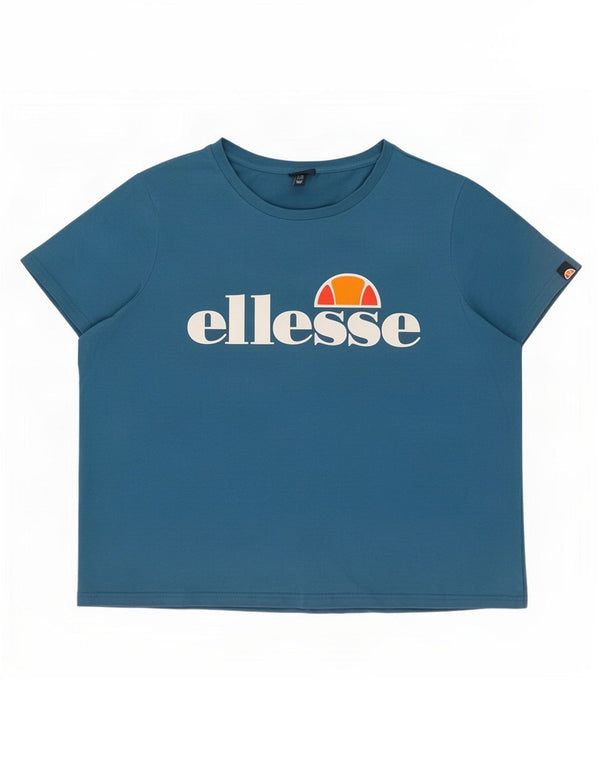 Tricou cu grafic pentru femei Ellesse Top UK 28 6XL Bumbac albastru