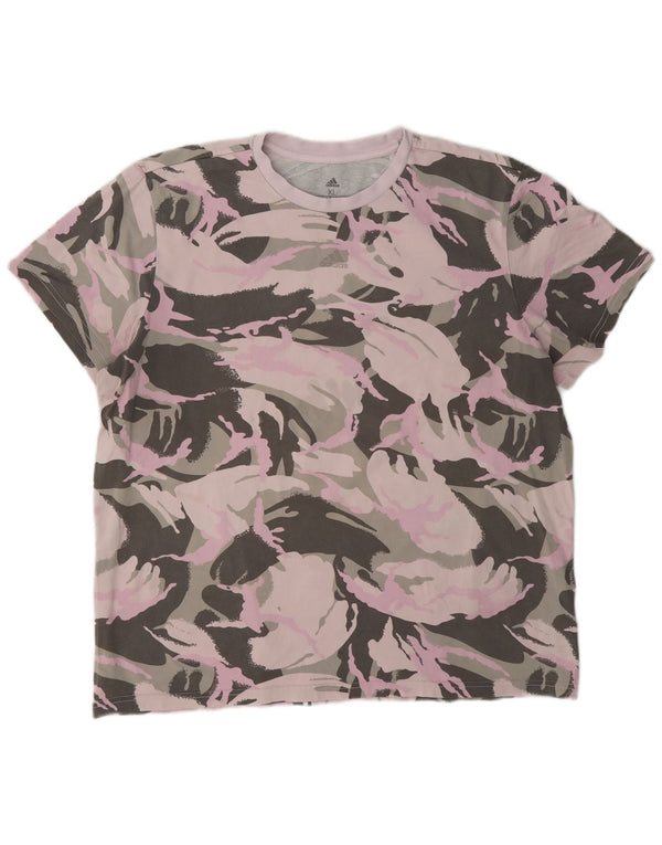 Tricou pentru femei Adidas UK 20/22 XL, bumbac camuflaj multicolor