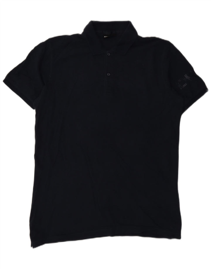 Tricou polo cu grafic Dkny pentru bărbați, bumbac, albastru bleumarin
