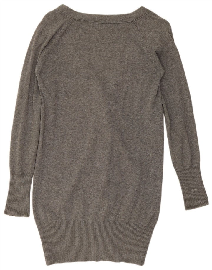 Pulover cardigan pentru femei Zara UK 12, bumbac gri mediu