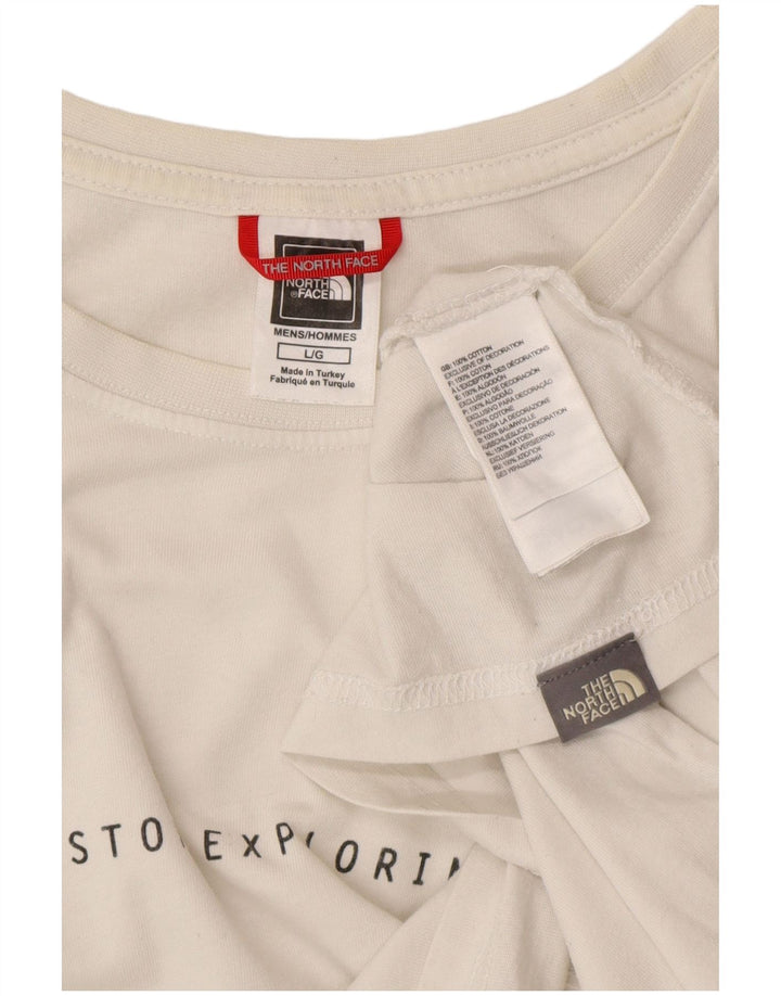 Tricou grafic pentru bărbați THE NORTH FACE Top mare din bumbac alb