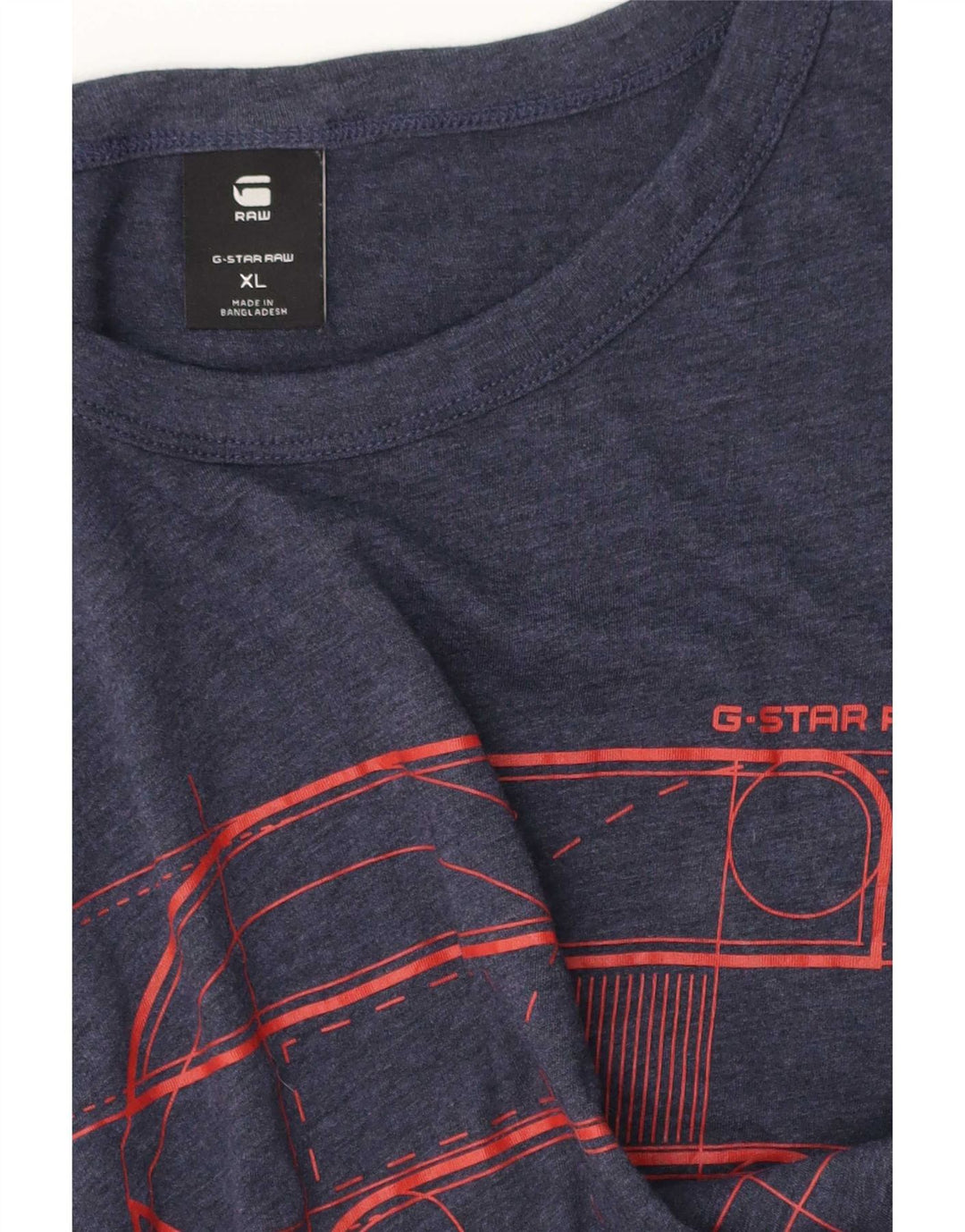 Tricou grafic pentru bărbați G-Star Top XL Bleumarin