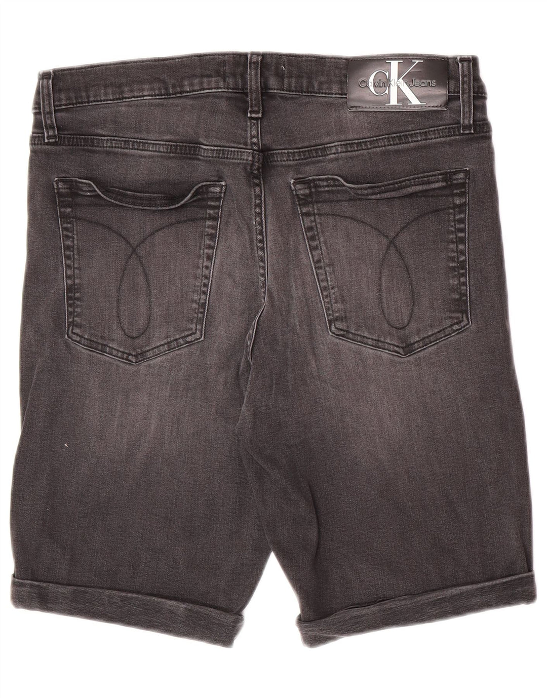 Pantaloni scurți de denim slim pentru bărbați Calvin Klein W33 bumbac gri mediu