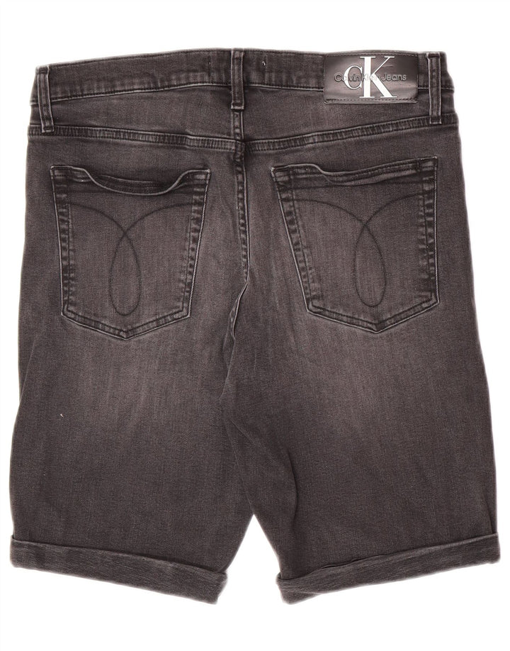 Pantaloni scurți de denim slim pentru bărbați Calvin Klein W33 bumbac gri mediu
