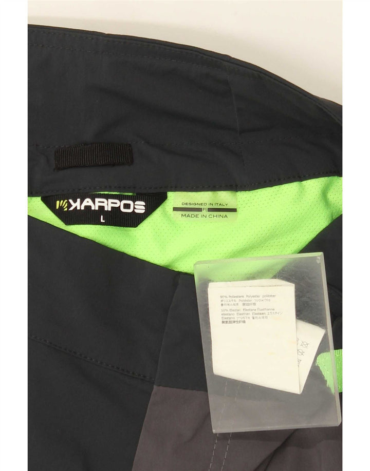 Karpos Pantaloni scurți pentru drumeții grafice pentru bărbați, mari W34, gri, poliester color bloc