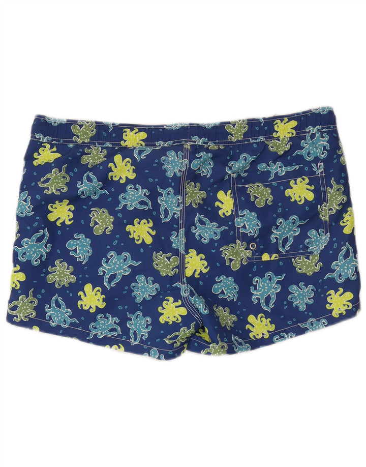 Pantaloni scurți de înot Benetton pentru bărbați, cu model abstract, XL, albastru