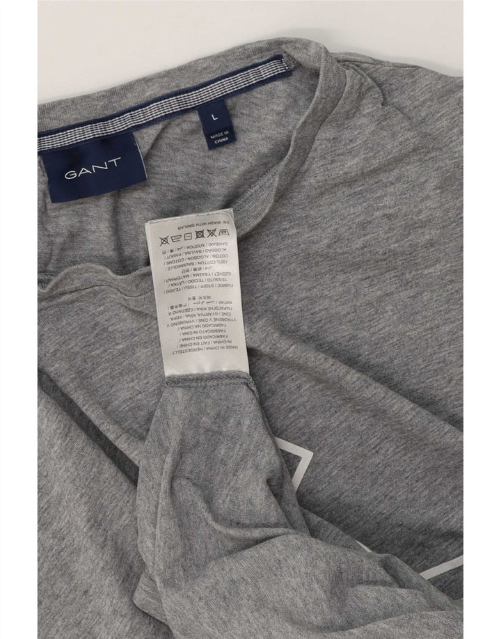 Tricou grafic Gant pentru bărbați Top mare bumbac gri