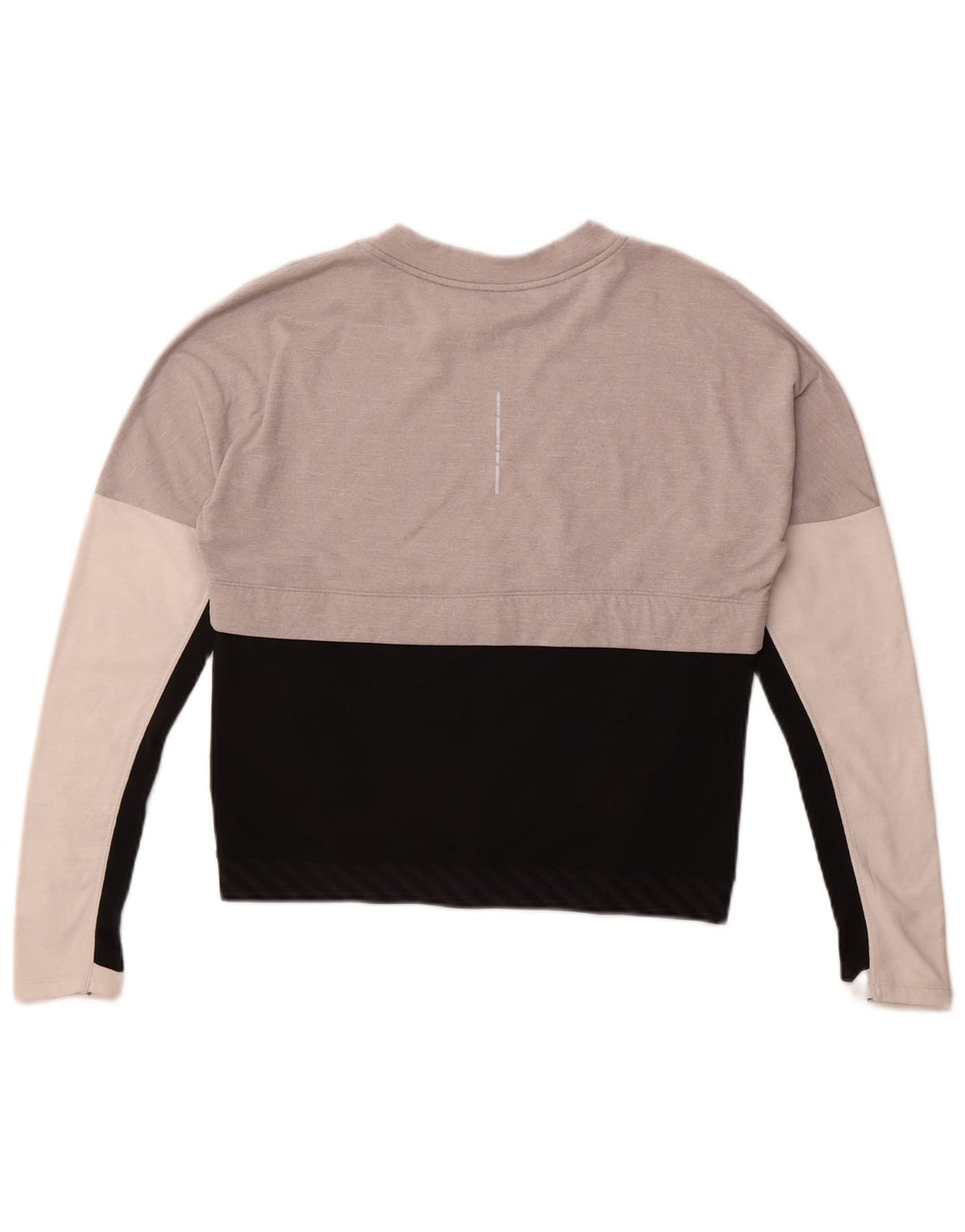 Tricou Nike Dri Fit Top cu mânecă lungă pentru femei UK 10, Gri mic, Poliester color bloc