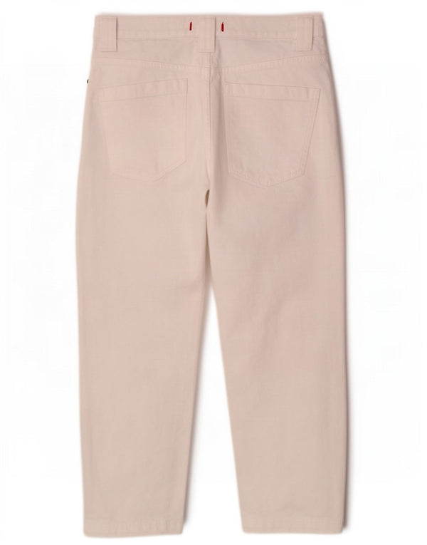 Zara Womens High Waist Tapered Jeans EU 38 Small W28 L26 White Cotton