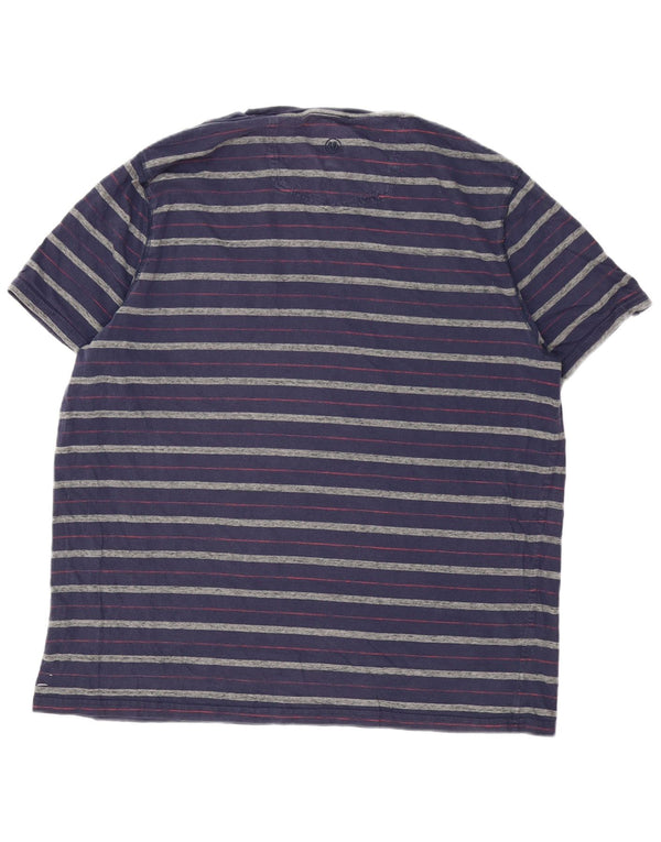 Tricou pentru bărbați Fat Face Top 2XL Bumbac cu dungi bleumarin