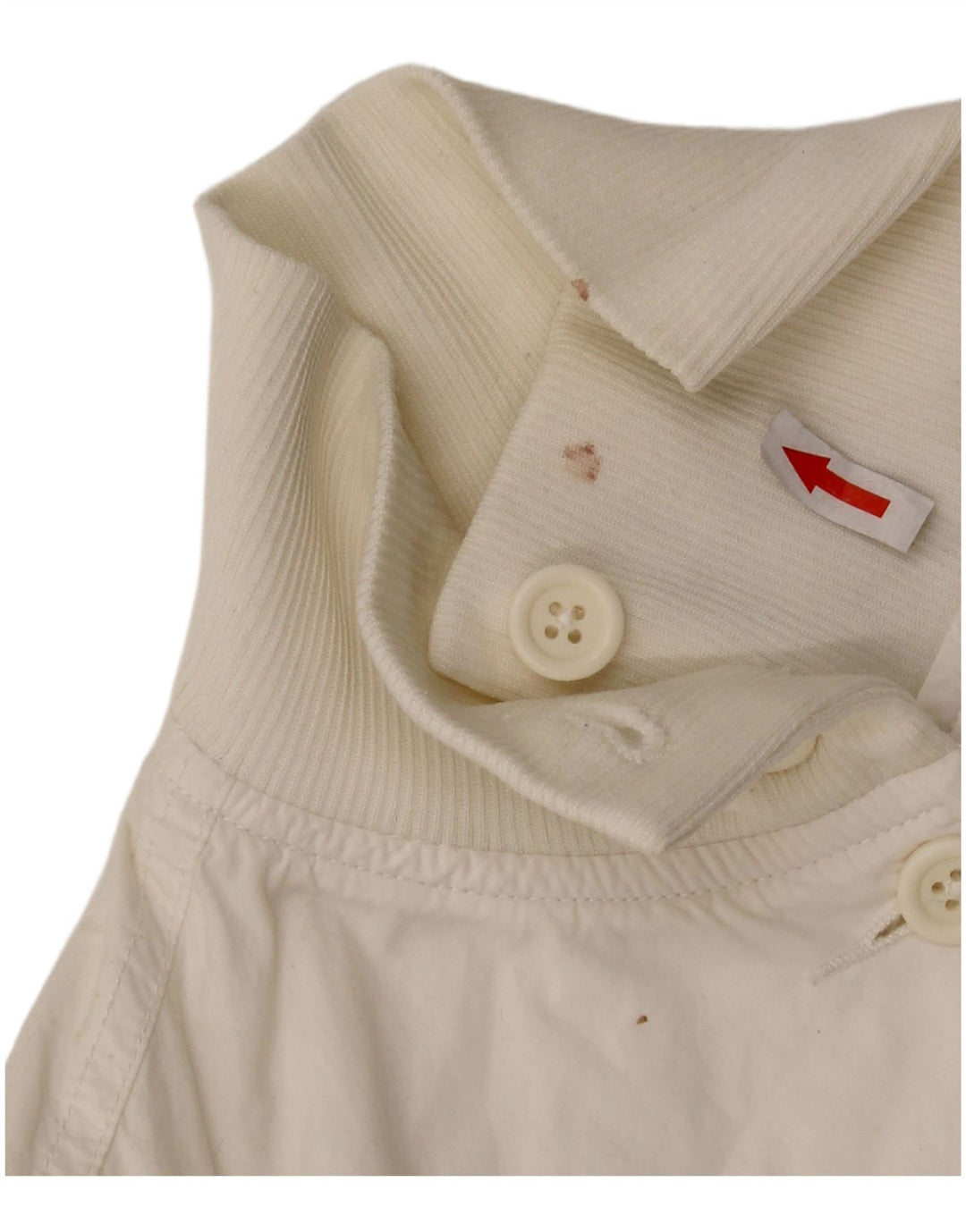 Jachetă bomber crop pentru femei Sergio Tacchini UK 10 Poliester alb mic