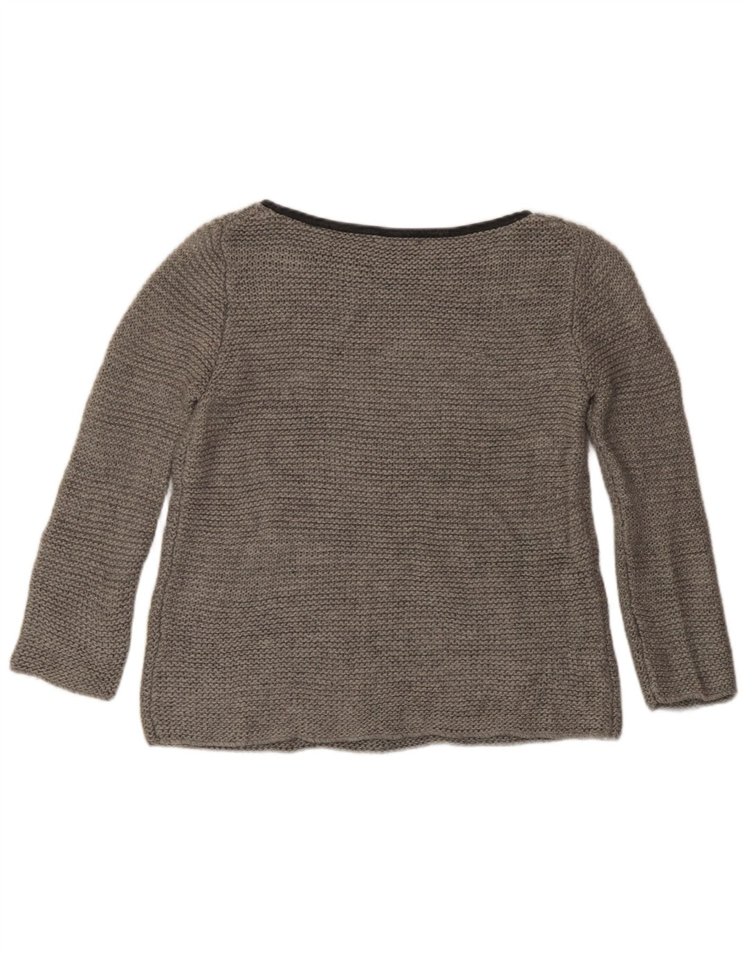 Pulover pentru femeie cu gât de barcă Zara UK 14, gri mediu