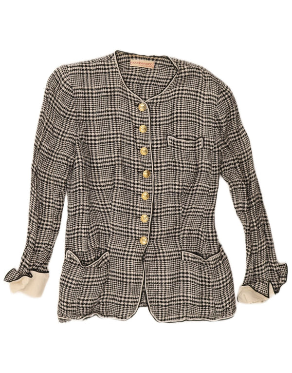 Pulover cardigan pentru femei Roccobarocco IT 44 Medium Black Houndstooth