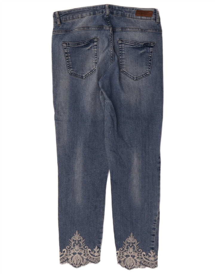 Blugi slim pentru femei Benetton W32 L26 Albastru