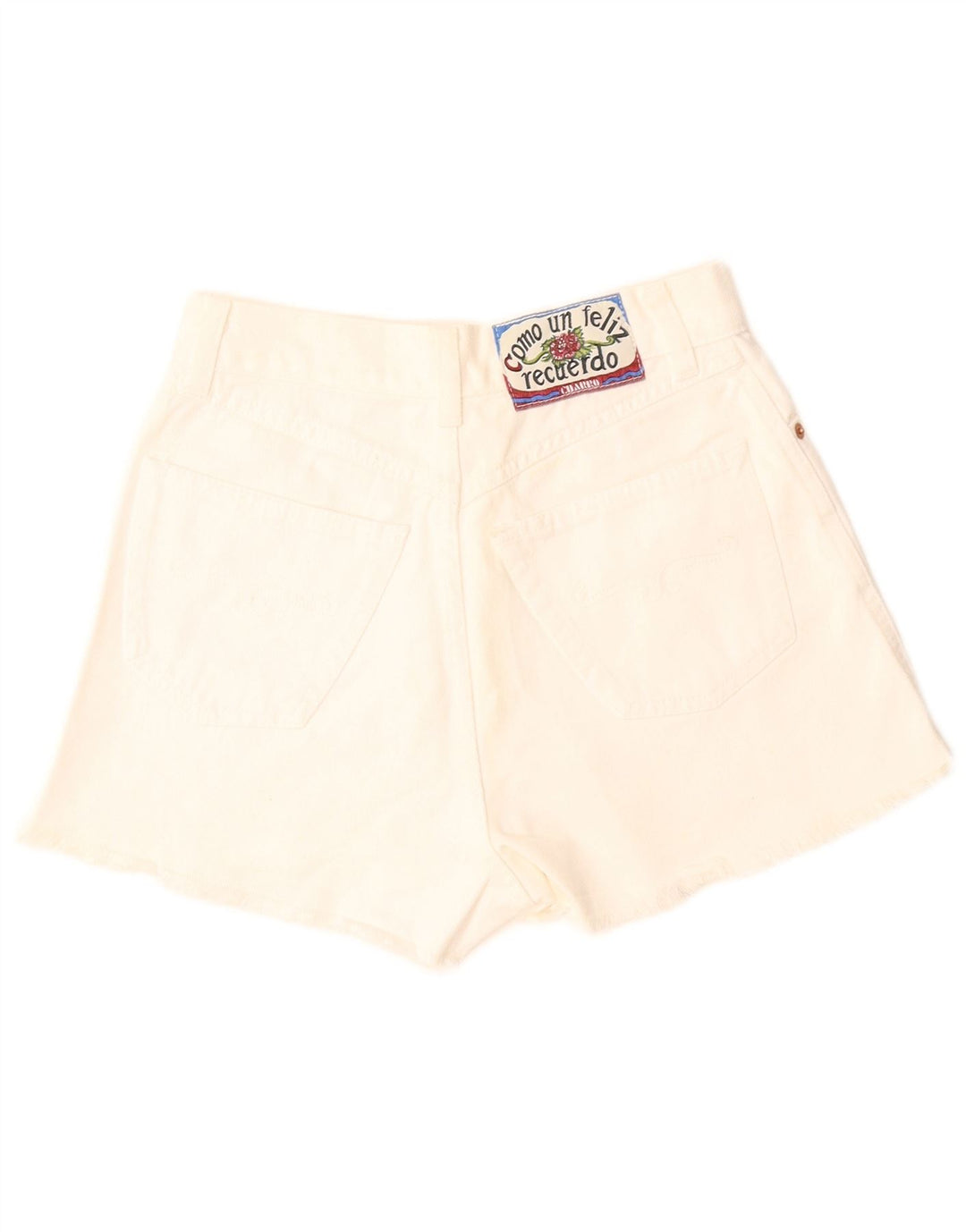Pantaloni scurti din denim pentru femei Charro W29, alb mediu, bumbac
