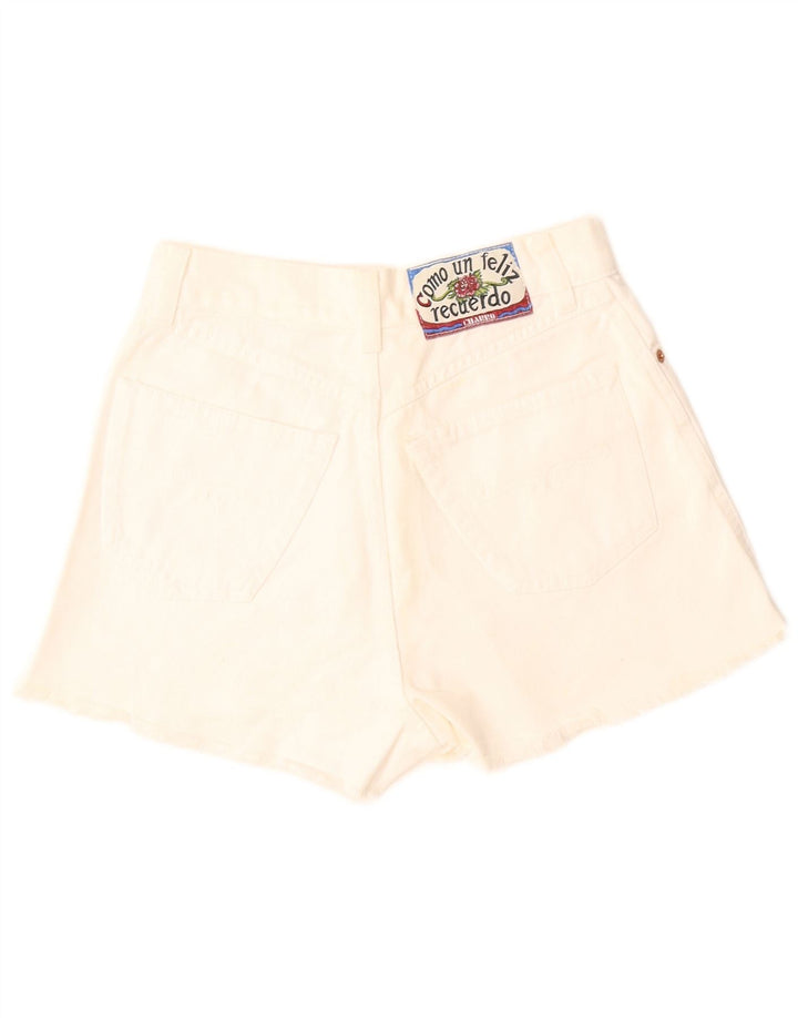 Pantaloni scurti din denim pentru femei Charro W29, alb mediu, bumbac