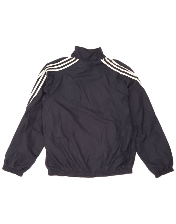 Jachetă de top pentru trening pentru bărbați Adidas, albastru bleumarin, poliester color bloc