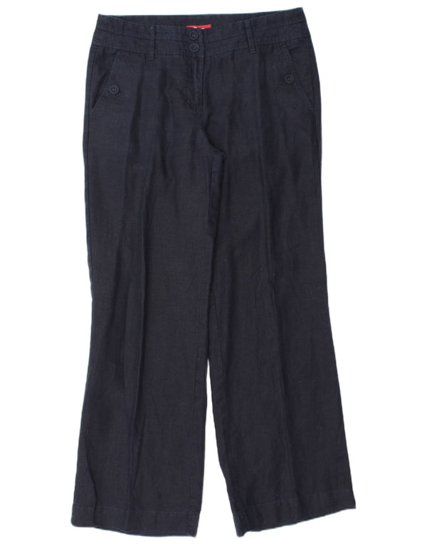 MONSOON Pantaloni chino pentru femei cu picioare largi UK 10 Small W32 L31 Bleumarin In