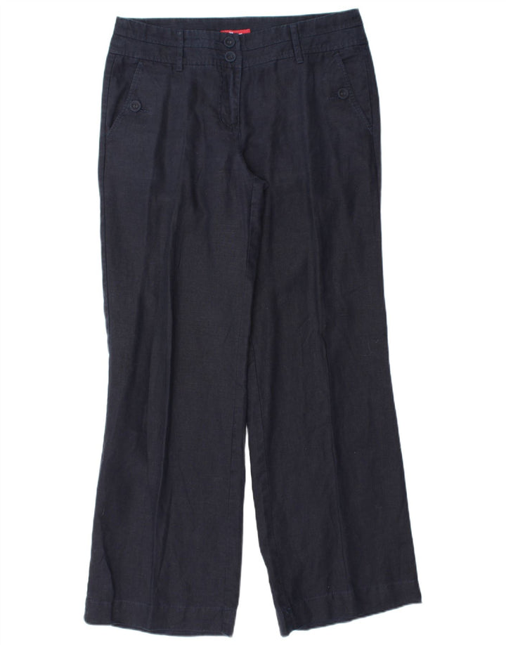 MONSOON Pantaloni chino pentru femei cu picioare largi UK 10 Small W32 L31 Bleumarin In