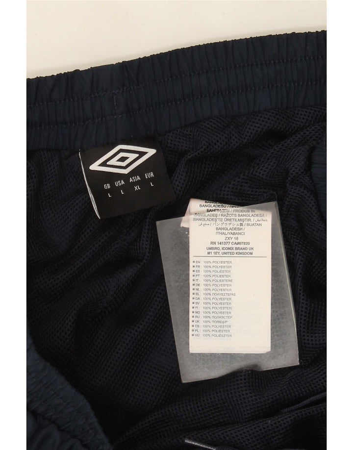 Pantaloni de trening pentru bărbați Umbro Pantaloni de jogging mari poliester bleumarin