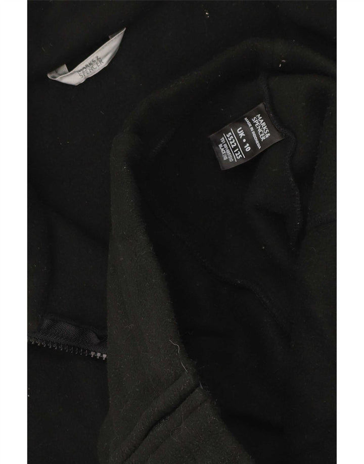Jachetă fleece supradimensionată pentru femei Marks & Spencer UK 10 Poliester negru mic