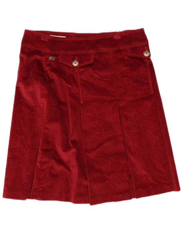 Fusta pentru femei Marlboro Classics din velur EU 42 Large W30 Burgundy Bumbac