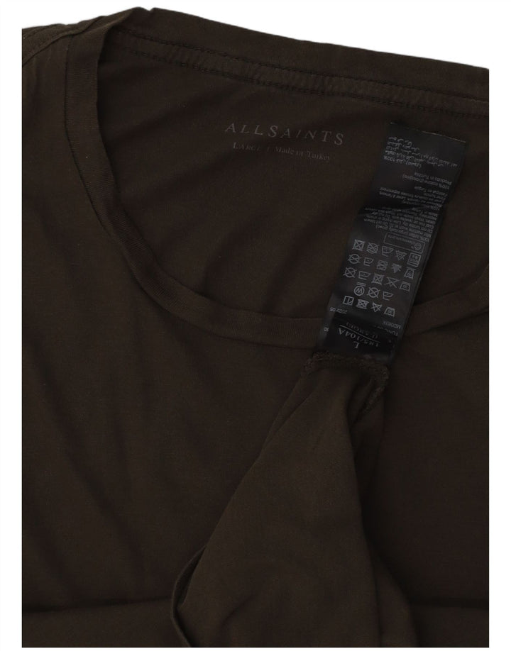 ALL SAINTS Tricou Bărbați Top Mare Kaki Bumbac