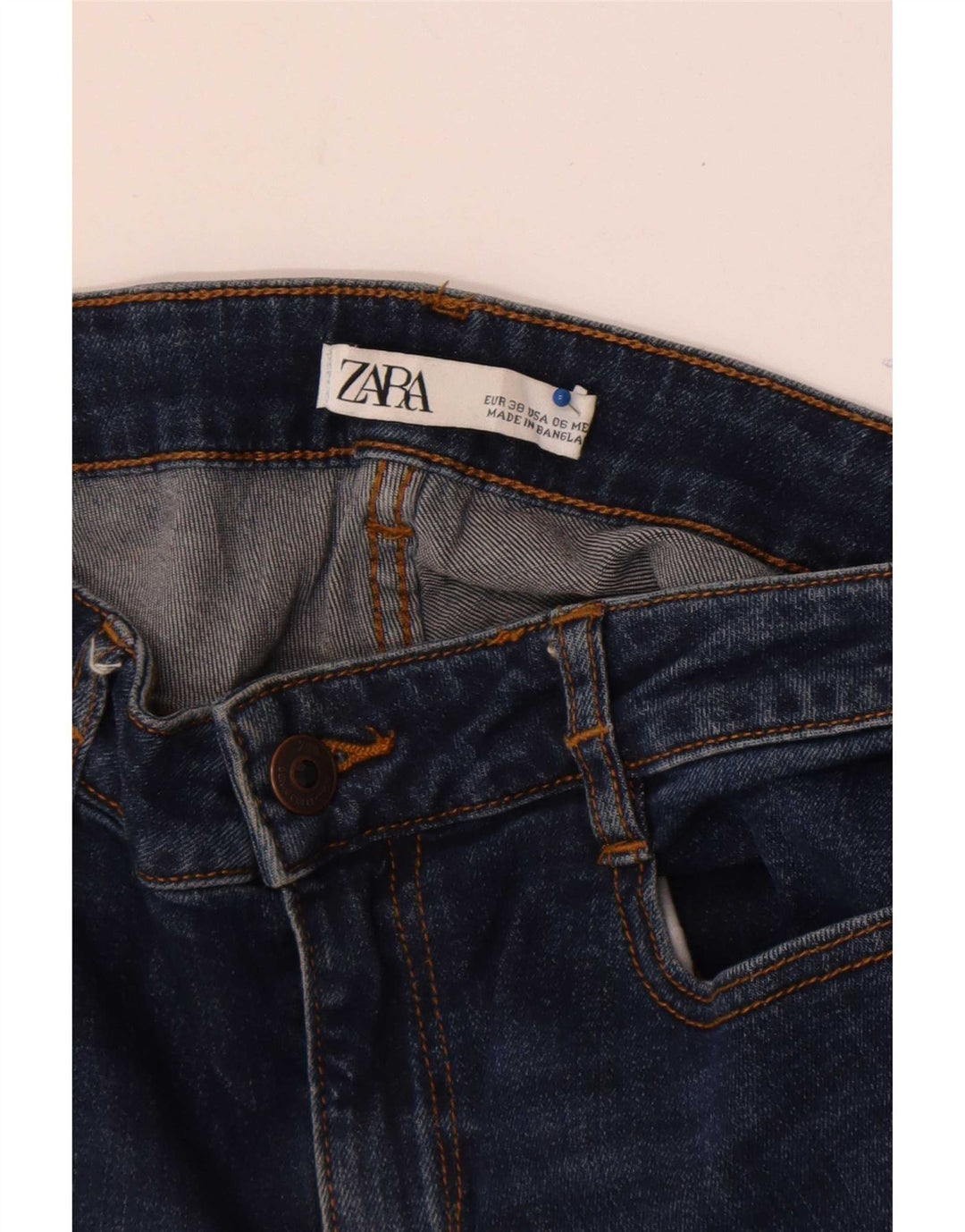 Blugi evazați de damă Zara EU 38 Mici L28 L26 Albastru