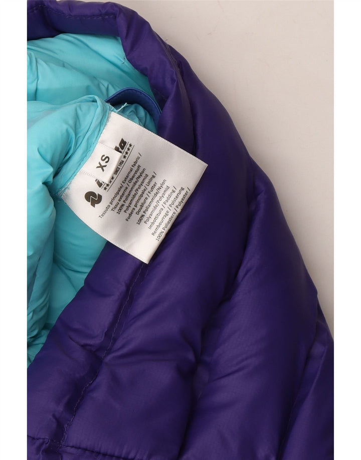INVICTA Womens Hooded Padded Jacket UK 6 XS Purple Polyamide Vintage Invicta and Second-Hand Invicta from Messina Hembry 