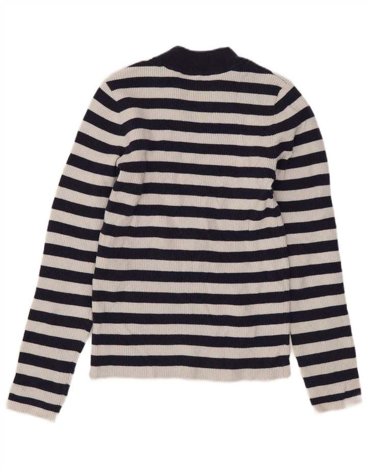 Pulover Levi's Crop Crew Deck Jumper pentru femei UK 8 Mic bleumarin cu dungi