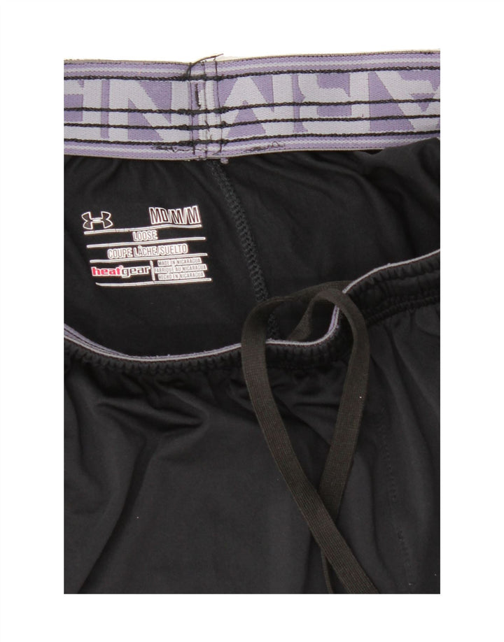 UNDER ARMOUR Mens Heat Gear Graphic Sport Shorts Medium  Black Vintage Under Armour and Second-Hand Under Armour from Messina Hembry 
