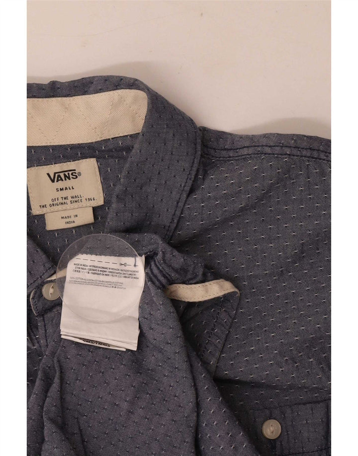 Cămașă cu mânecă scurtă pentru bărbați Vans Regular Fit, bumbac cu pete albastre mici
