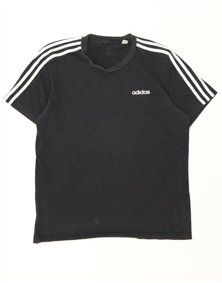 Tricou pentru bărbați Adidas Top Mediu Negru Bumbac