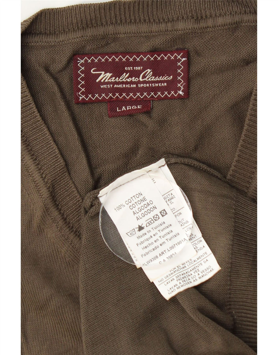 Marlboro Classics Vestă pentru bărbați Tank Top Mare Maro Bumbac