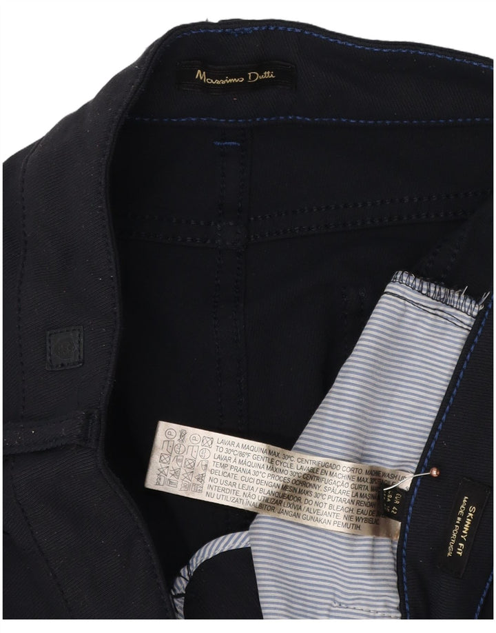 MASSIMO DUTTI Pantaloni casual crop pentru femei EU 42 Large W32 L26 Bleumarin