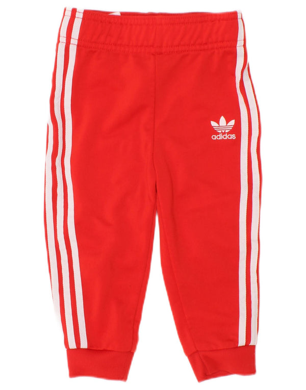 Pantaloni de trening Adidas Bebeluși Fete Joggeri 12-18 Luni Poliester Roșu