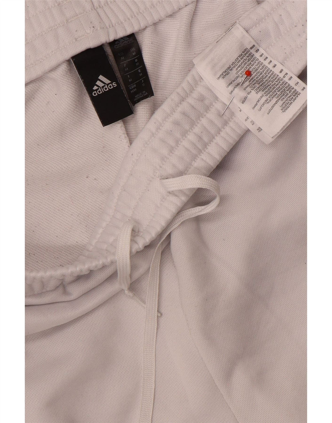 Pantaloni de trening Adidas Aeroready pentru bărbați, poliester alb mediu