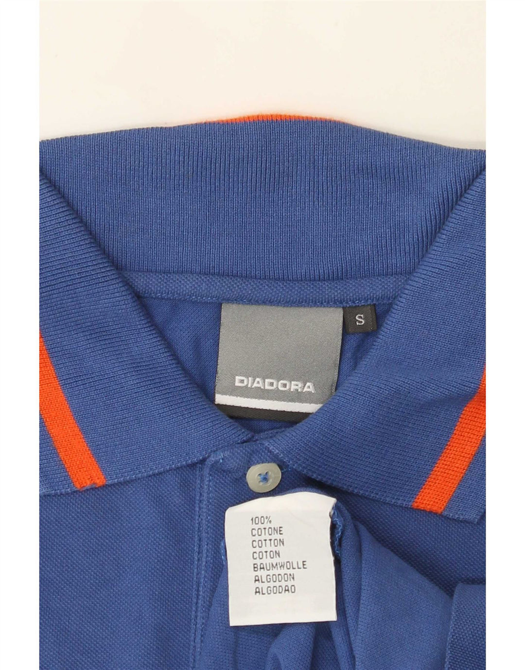 Tricou Polo pentru bărbați Diadora Bumbac Albastru Mic