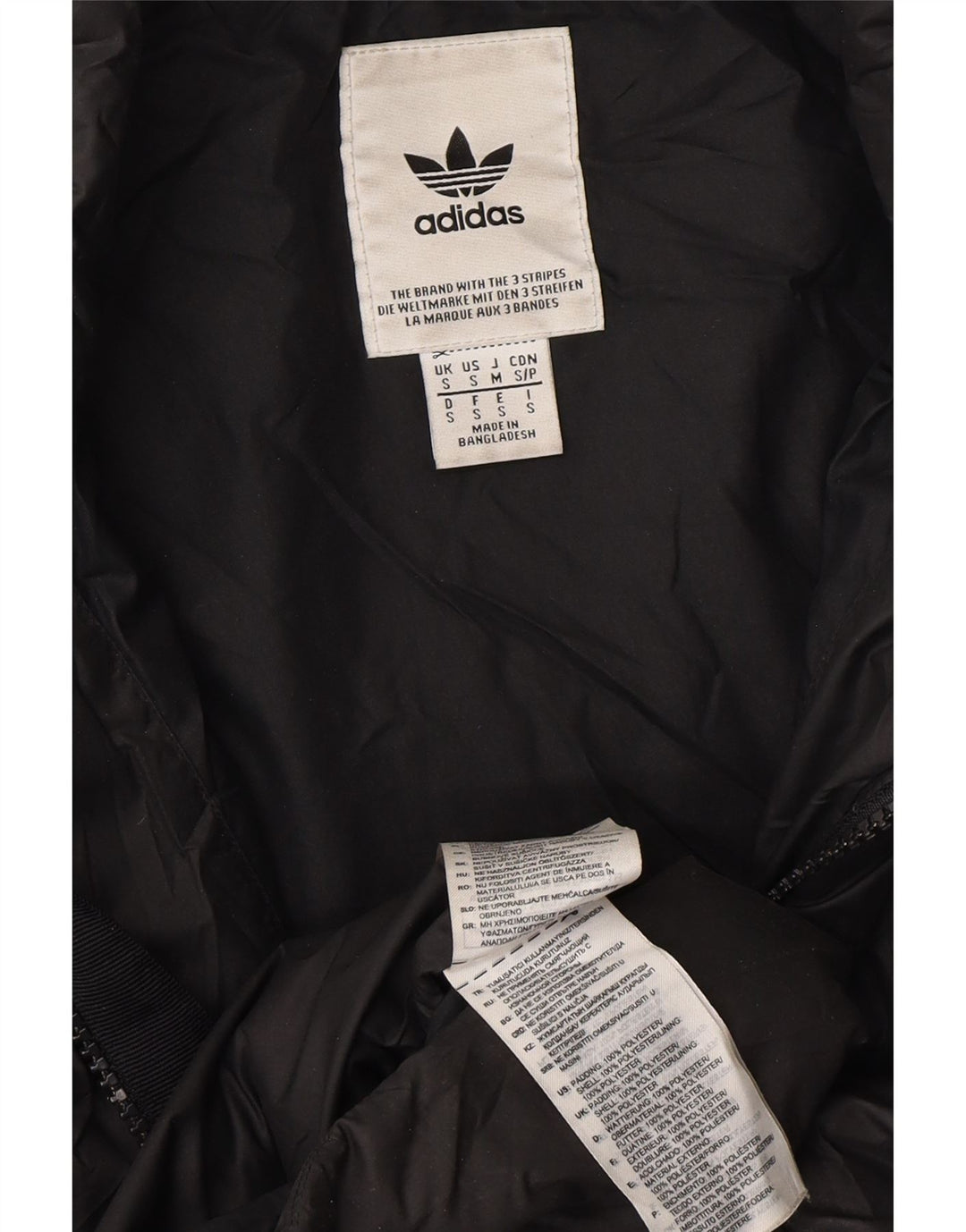 Gilet căptușit pentru femei ADIDAS UK 10, poliester negru mic