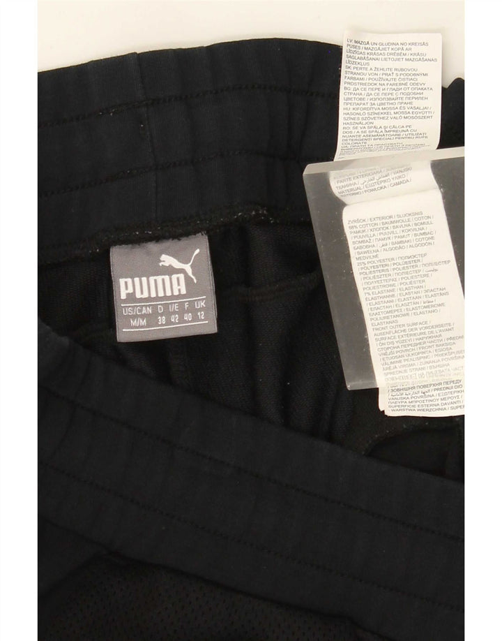 Leggings crop grafic Puma pentru femei UK 12, bumbac mediu negru