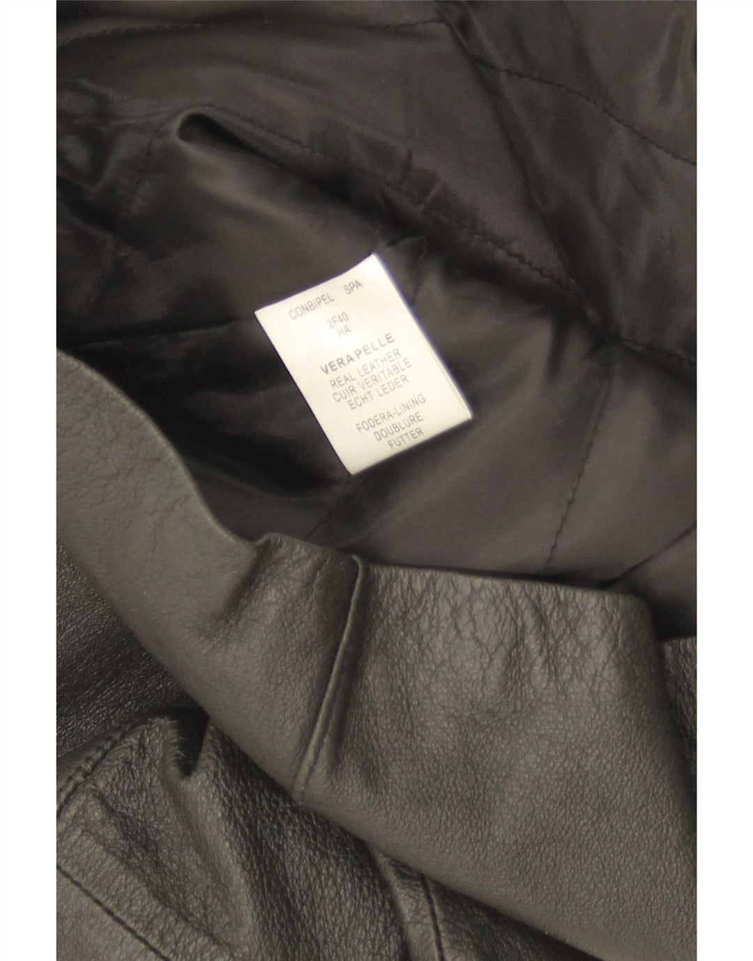 Jachetă pentru femei Conbipel din piele cu 3 nasturi IT 48 XL negru
